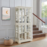 Curio Display Cabinet,Antique Display Cabinet with Glass Doors Adjustable Shelves for Collectibles W2275P231687