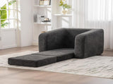 40" Foldable Single Sofa Bed with Armrest & Backrest, Convertible Chenille Boneless Cloud Floor W3118P388898