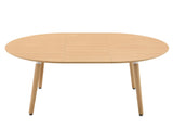 With a clever retractable mechanism, the Wood Grain MDF table top and light wood legs and has a W2920P420922