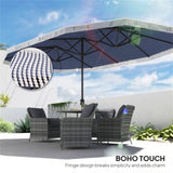 Outdoor Umbrella-Blue White 29565586