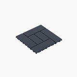 DIY friendly, easy to clean interlocking deck tiles, 11.8"x11.8" patio flooring 44 pieces per 69294810