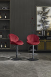 Bar Stools Set of 2 - Adjustable Barstools with Back and Footrest, Counter Height Bar Chairs for W1249P253973