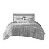 Full/Queen Metallic Printed Duvet Cover Set B03596036