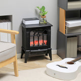 Electric Fireplace Stove, 18" Freestanding Fireplace Heater with Realistic Flame, Overheating 86361169