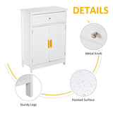 ZNTS Bathroom Storage Cabinet White （Prohibited by WalMart） 02001708