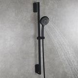 ZNTS Stainless Steel Shower Set with Lengthened Shower Sliding Bar for Bathroom Black 87429542