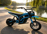 Blue 24V 350W Electric Dirt Bike - Twist Grip Throttle up to 15 MPH Ideal for Ages 13 with Adult 50966192