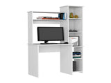 Desk, Five Shelves, Two Superior Shelves, White B097132897