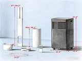Portable AC Unit, Dehumidifier Cooling Fan, Sleep Mode, Remote 24H Timer Auto Off 91085401