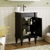 18-Inch Modern Bathroom Vanity with Sink, Modern Bathroom Storage Cabinet with Door, Freestanding N710P257401B