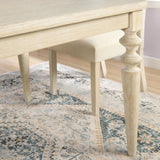 Amonia Urban Style Wired White Finish Wood Turned-Leg Dining Table T2574P165165