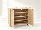 HiddenDoor Entryway Shoe Storage Cabinet, Narrow Vertical Engineered Wood Shoe Organizer with 89041893