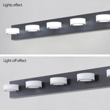 (Same as W1340110593/L2009) LED Modern Black 5-Light Vanity Lights Fixtures Over Mirror Bath Wall W1340P206811