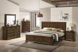Maderne Traditional Wood Panel 5 pieces King Bed set with Dresser, Mirror, Nightstand and Chest T2574P204906