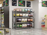 4-Tier Height-Adjustable Metal Storage Rack, Vertical Organizer, 63" H 45.27" W 17.7" D, Black, 59503642