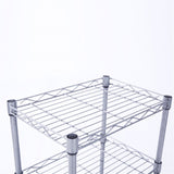 ZNTS XM-207S Rectangle Carbon Steel Metal Assembly 4-Shelf Storage Rack Silver Gray 93246884