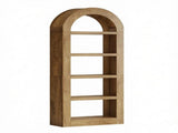 70.9 Inch 5 Tier Arched Bookcase with Display Shelves, Bookshelf Organizer 00727333