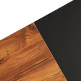 ZNTS 140cm Retro Color Black Particleboard Paste Triamine Stitching Computer Desk 14691153