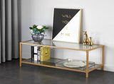 Tempered Glass and Metal Dining Table, Small 89838002