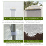 Outdoor Walk-In Tunnel Greenhouse Hot House with Roll-up Windows, Zippered Door, PE Cover 11.5' x 64512980