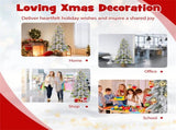 6ft Flocked Christmas Tree with 589 Branch Tips - Snow-Laden Design, 48 Xmas Balls Included, 62204237