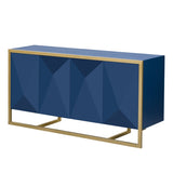 U_STYLE Mahogany Veneer Modern Sideboard with Unique Metal Legs,Suitable for Study,Entryway, N711P230808V