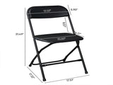 10pcs Injection Molding Classic Garden Plastic Folding Chair Black 36671449