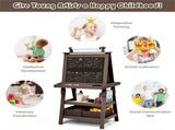 3-in-1 Double-Sided Storage Art Easel Brown 44897206