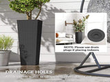 Set of 2 Plastic Flower Pots 08568326