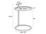Portable Metal Round C-Table & End Table 12"D x 23.5"H 58190404