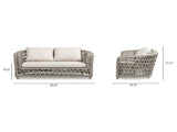 Everly 63.5" Woven Frame Barrel Deep Seating Patio Loveseat Sofa, Oat Beige Axroma Olefin B2719P245983