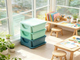 Green 3 Tier Kids Storage Unit 3 Drawer Toy Organizer for Small Spaces, Fits Toddler Bedroom, 87603581
