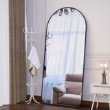 Arch Full Length Mirror 71"32" Big Full Body Mirror for Bedroom Oversized Floor Mirror Large W708P297677