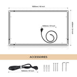 ZNTS 40"*24" LED Lighted Bathroom Wall Mounted Mirror with High Lumen Anti-Fog Separately Control Dimmer 20490281