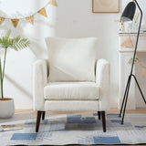 Teddy Fabric Accent Chair, Fabric Armchair Club Chair,Barrel Chair,Upholstered Arm Chair with Solid W1028P236496
