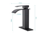 Waterfall Spout Single Handle Bathroom Sink Faucet 23410718