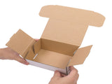 50 Corrugated Paper Boxes 6x4x3" White Outside and Yellow Inside 67683696