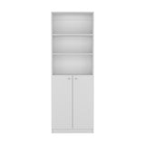 Home 2-Door Bookcase, Modern Storage Unit with Dual Doors and Multi-Tier Shelves -White -Office B070137830