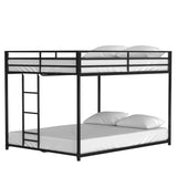 ZNTS Adam Sturdy Full over Full Bunk Bed Metal Black for Kids and Adult, Low Profile Full over full bunk B083P170088