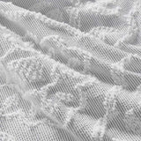 Full/Queen 3 Piece Tufted Woven Medallion Duvet Cover Set B035129155