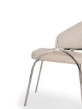 ZNTS Ruby Modern & Contemporary style chair made with Metal & Steel Legs in Beige Color B009P241744