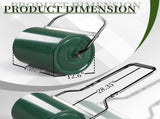 16in Heavy Duty Steel Lawn Roller, Garden Roller Can Be Filled with Water or Sand, Hand Roller with 81978928