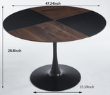 47.2INCH TULIP ROUND DINING TABLE,OFFICE TABLE,COFFEE TABLE,120X120X74CM W234P208581