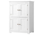 White MDF with vertical stripes, 60*30*110cm, 4-door bathroom vanity 31144451
