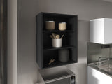 Wall Cabinet 36" H, 3 shelves, Black B097P250922