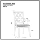 Wooden Arm Dining Chairs set of 2,Mid Century Retro Chairs Upholstered Chairs Comfor Kitchen Chairs W2582P205388