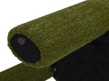 Hugo 20.5" Round Fully Upholstered Ottoman, Moss Green Boucle B2719P238444