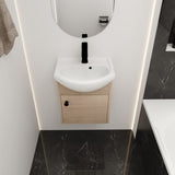 Small Size 18 Inch Bathroom Vanity With Ceramic Sink,Wall Mounting Design-G-BVB02318PLO W99959248