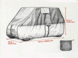 600D Waterproof Oxford Golf Cart Cover, Full Coverage for 22 / 4 Passenger Club Car, PU Coated with 09499555