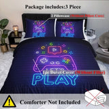 Gaming Duvet Set Queen Size Video Game Controller Bedding Set, Boys Video Games Comforter 41259453